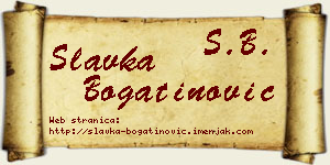 Slavka Bogatinović vizit kartica